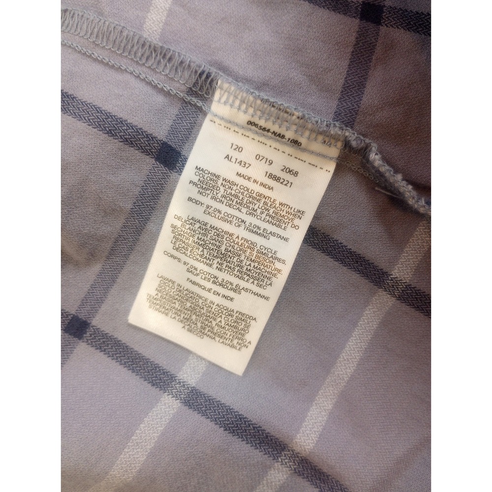 Columbia Jacket, Plaid Cotton Button Up Shirt Hoodie Women's M Purple Shacket - Picture 10 of 10